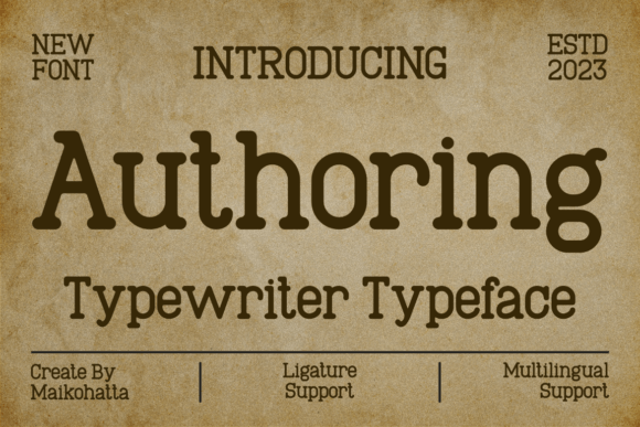 Authoring: Where Typewriter Soul Meets Serif Sophistication