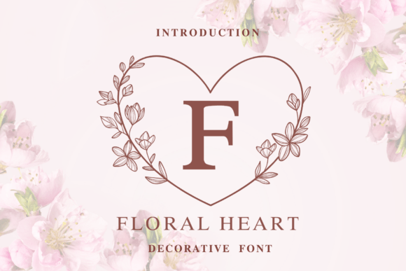 Floral Heart Monogram: Crafting Elegance for Modern Design