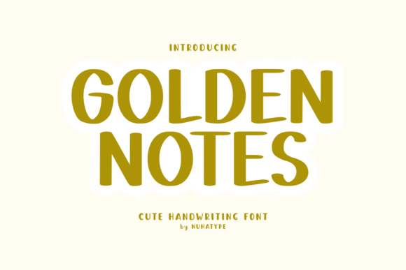 Golden Notes: A Handwritten Font with a Playful Edge