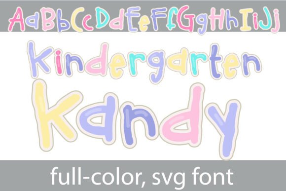Kindergarten Kandy: A Playful Hand-Drawn SVG Font