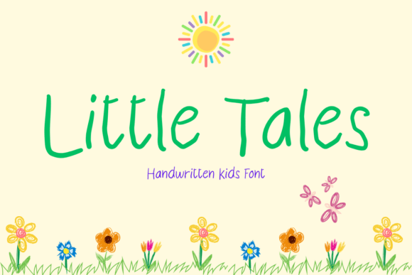 Little Tales: A Handwritten Kids Font for Creative Projects