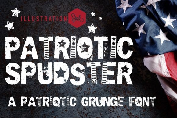 Patriotic Spudster: A Typeface for Red, White, and Bold Design
