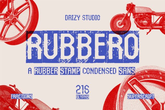 Rubbero: The Condensed Font with a Vintage Stamp Vibe